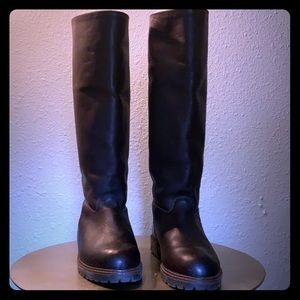 Eddie Bauer Chocolate Brown Shearling Lined Boots